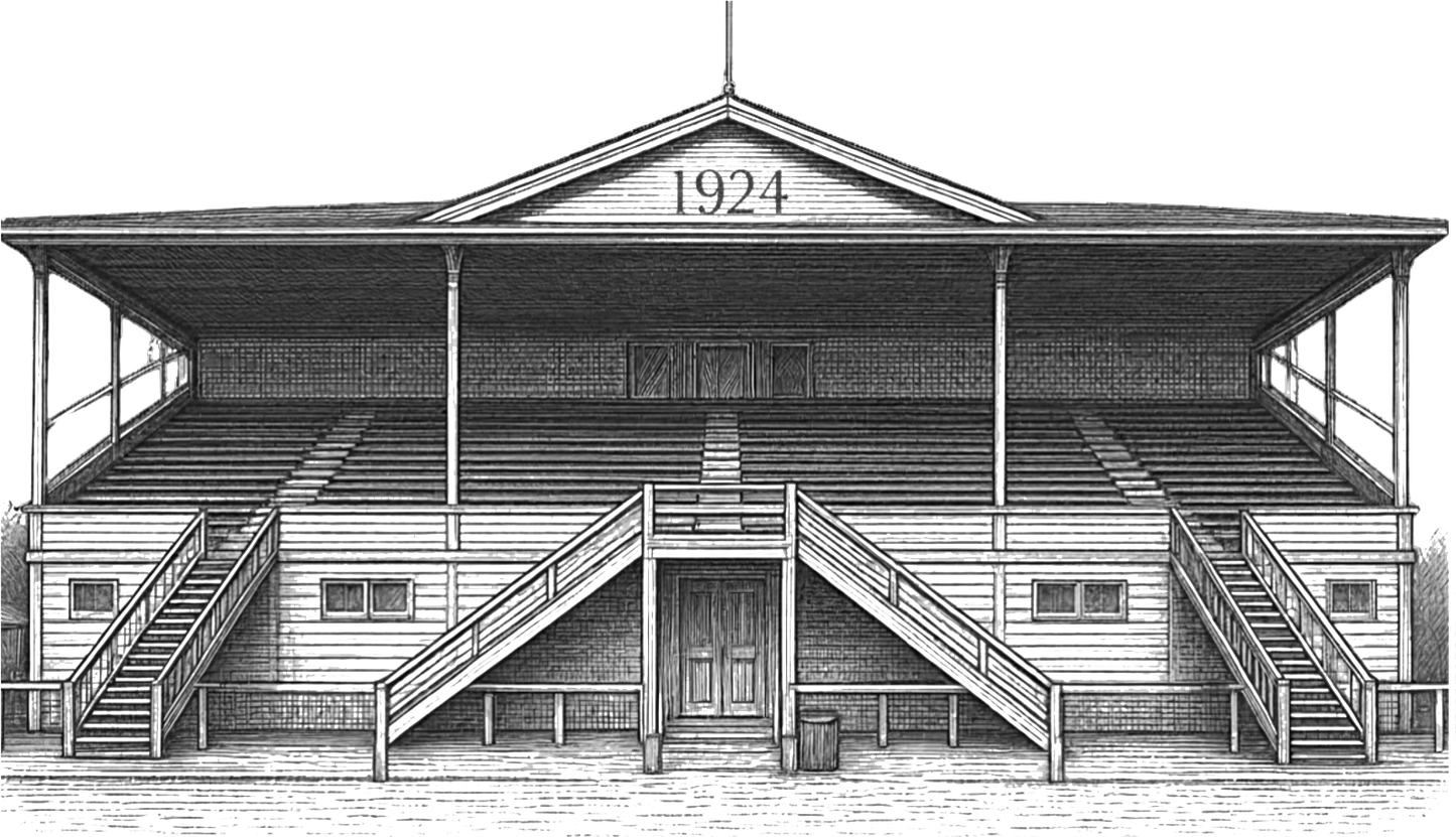 Taihape Grandstand - Outline Tee - Mens & Children Sizes